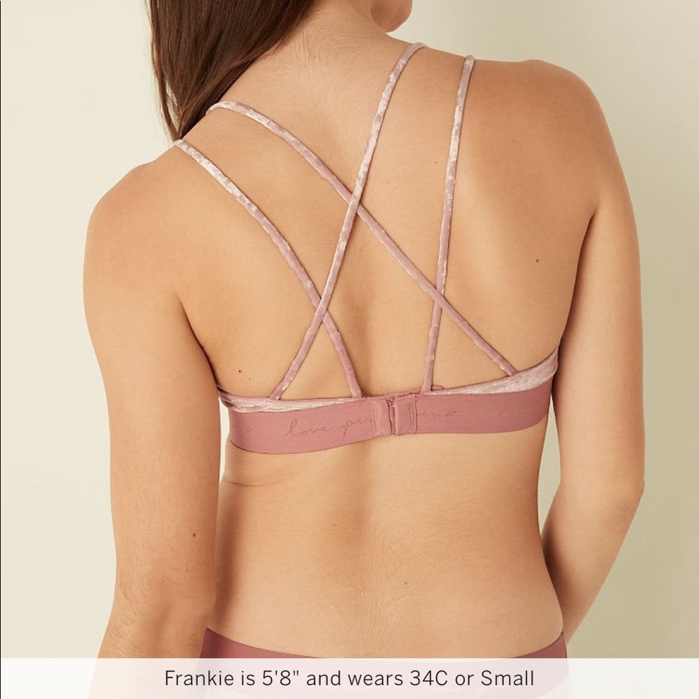 Victoria’s Secret triangle velvet bralette NWT